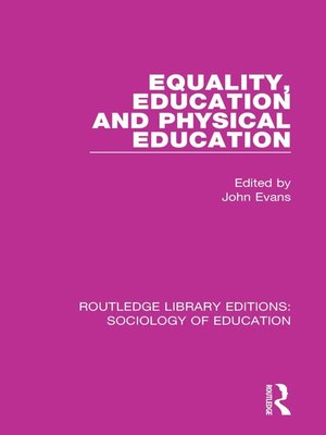 cover image of Equality, Education, and Physical Education